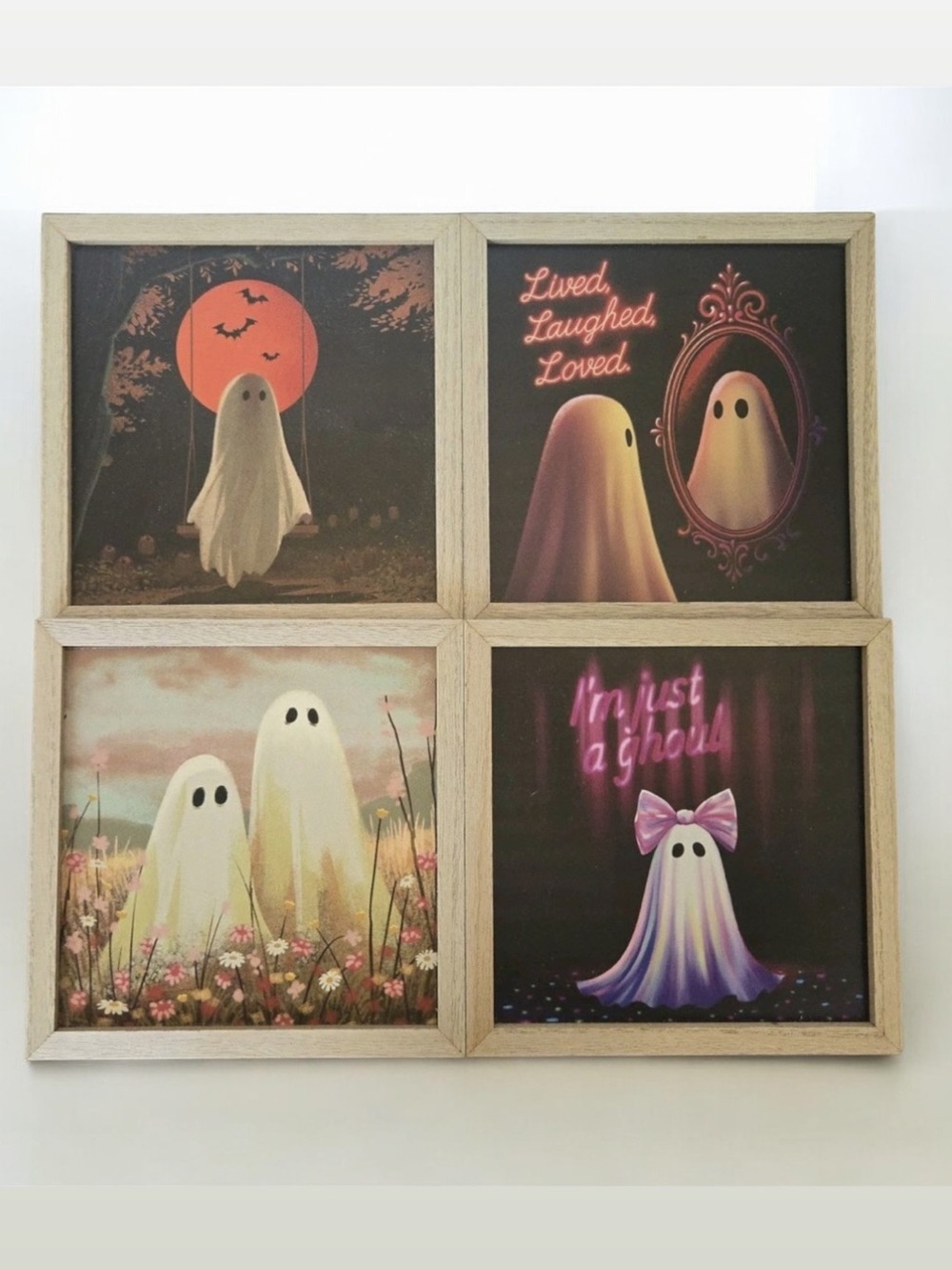 Target Bullseye Ghost Framed Wall Art Full Set of 4